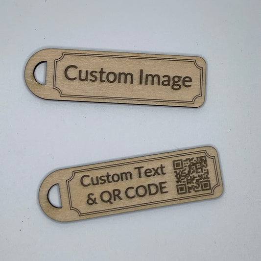 Custom QR Business & Event Keychain Ornaments