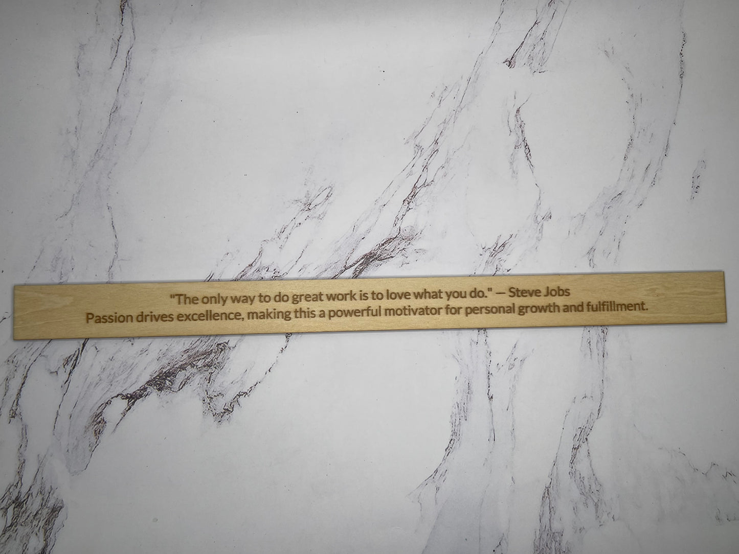 Steve Jobs: "The only way to do great work is to love what you do." - Inspirational Basswood Plaque by GOACTO