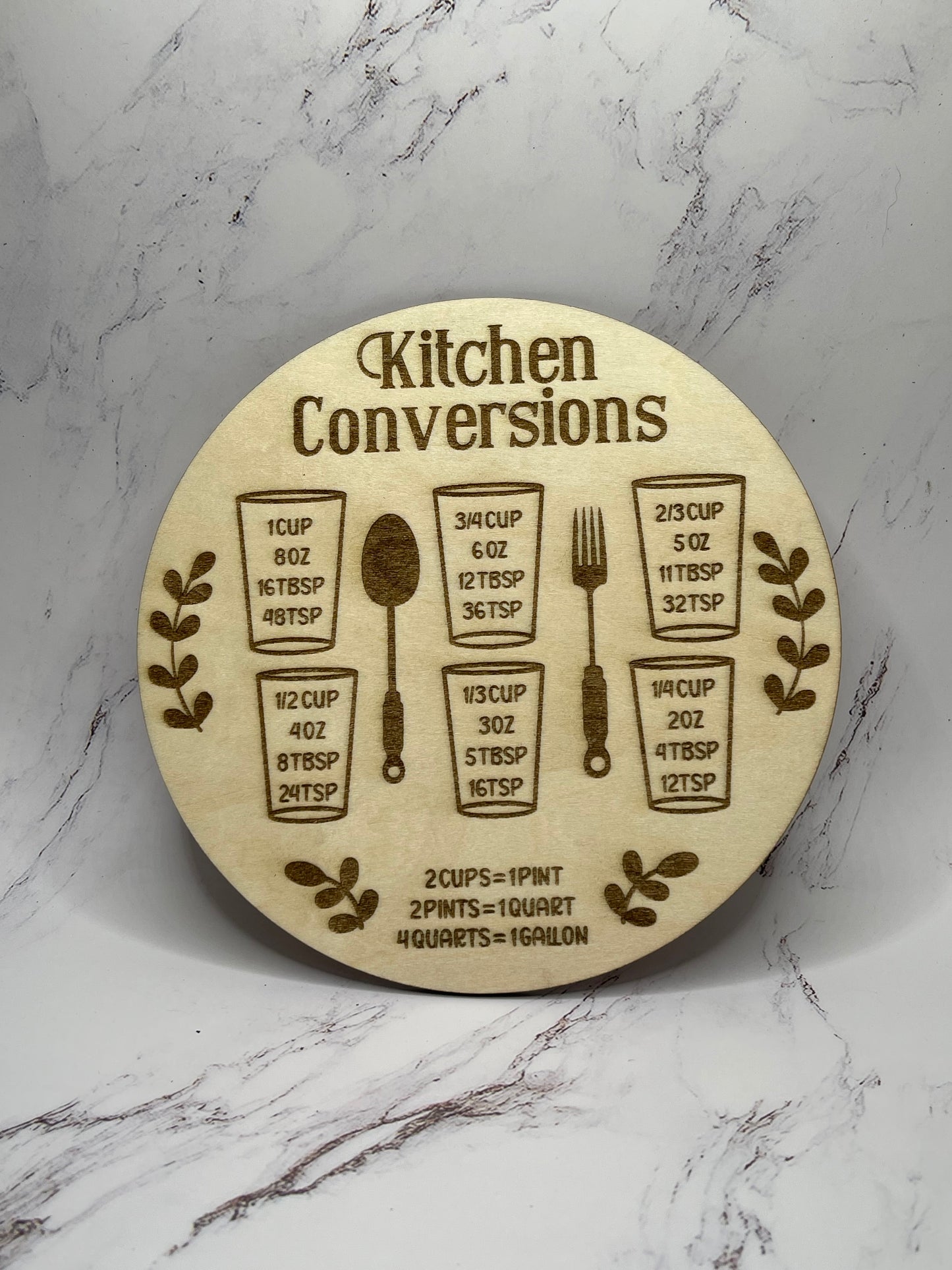 Kitchen Conversion Plaque - Ferns, Forks & Spoons