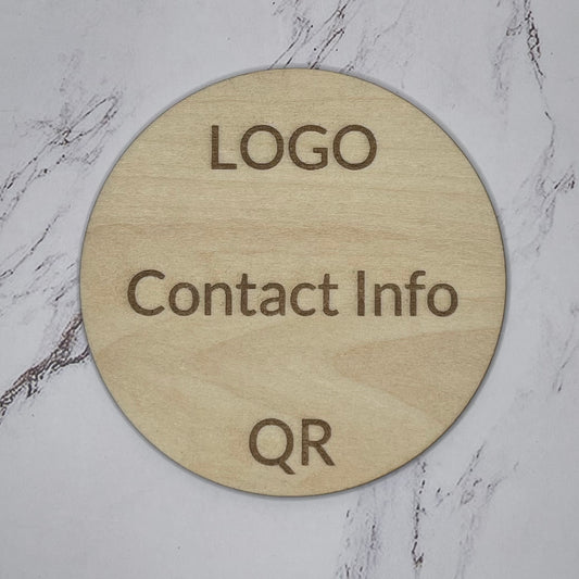 Custom QR Basswood Business & Event Coasters