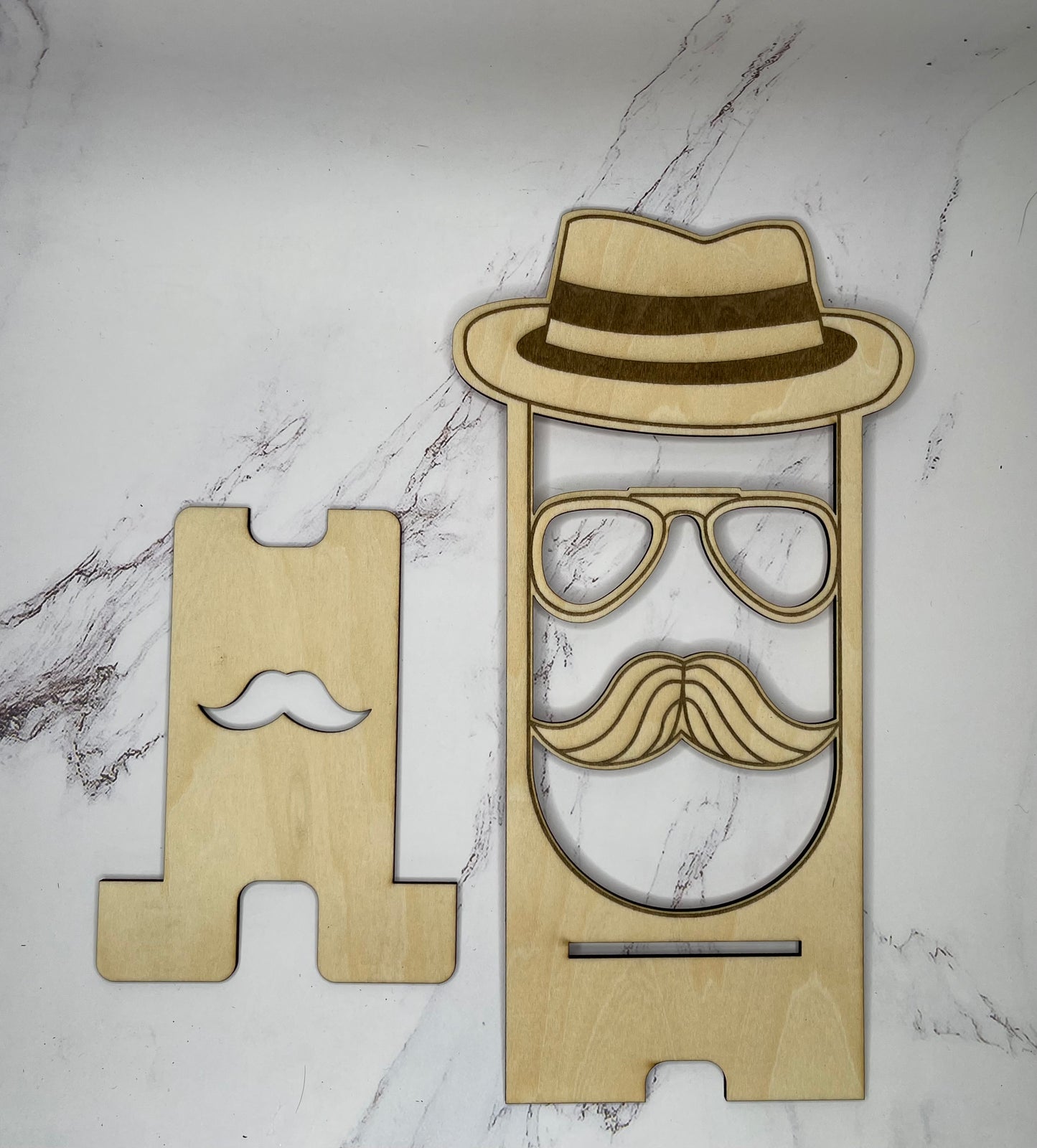 Engraved Mustachio - Phone Stand