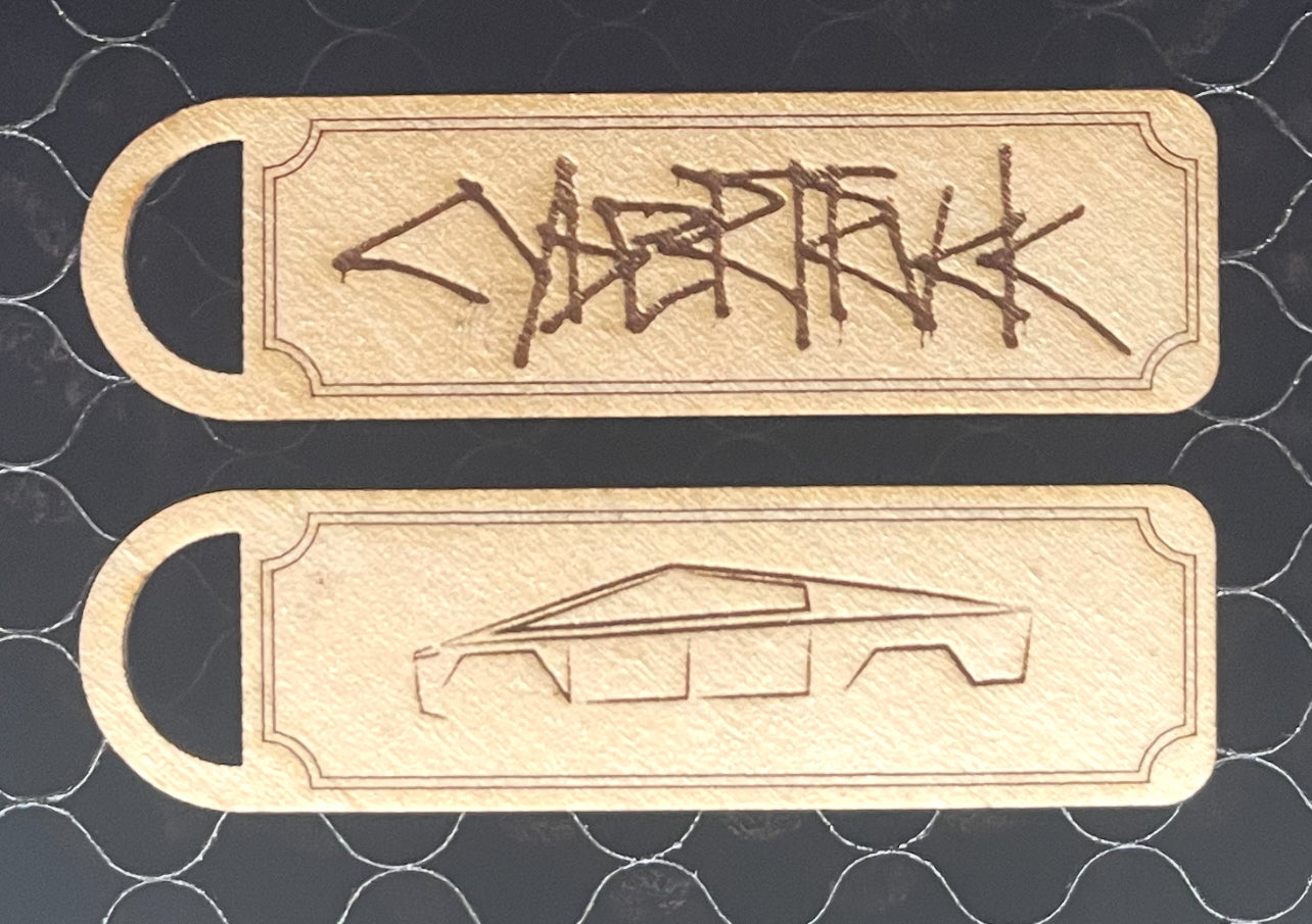 Laser Engraved Cybertruck Keychain Ornaments