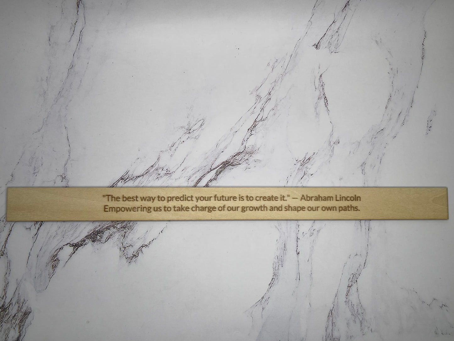 Abraham Lincoln - "The best way to predict your future is to create it." - Inspirational Basswood Plaque by GOACTO