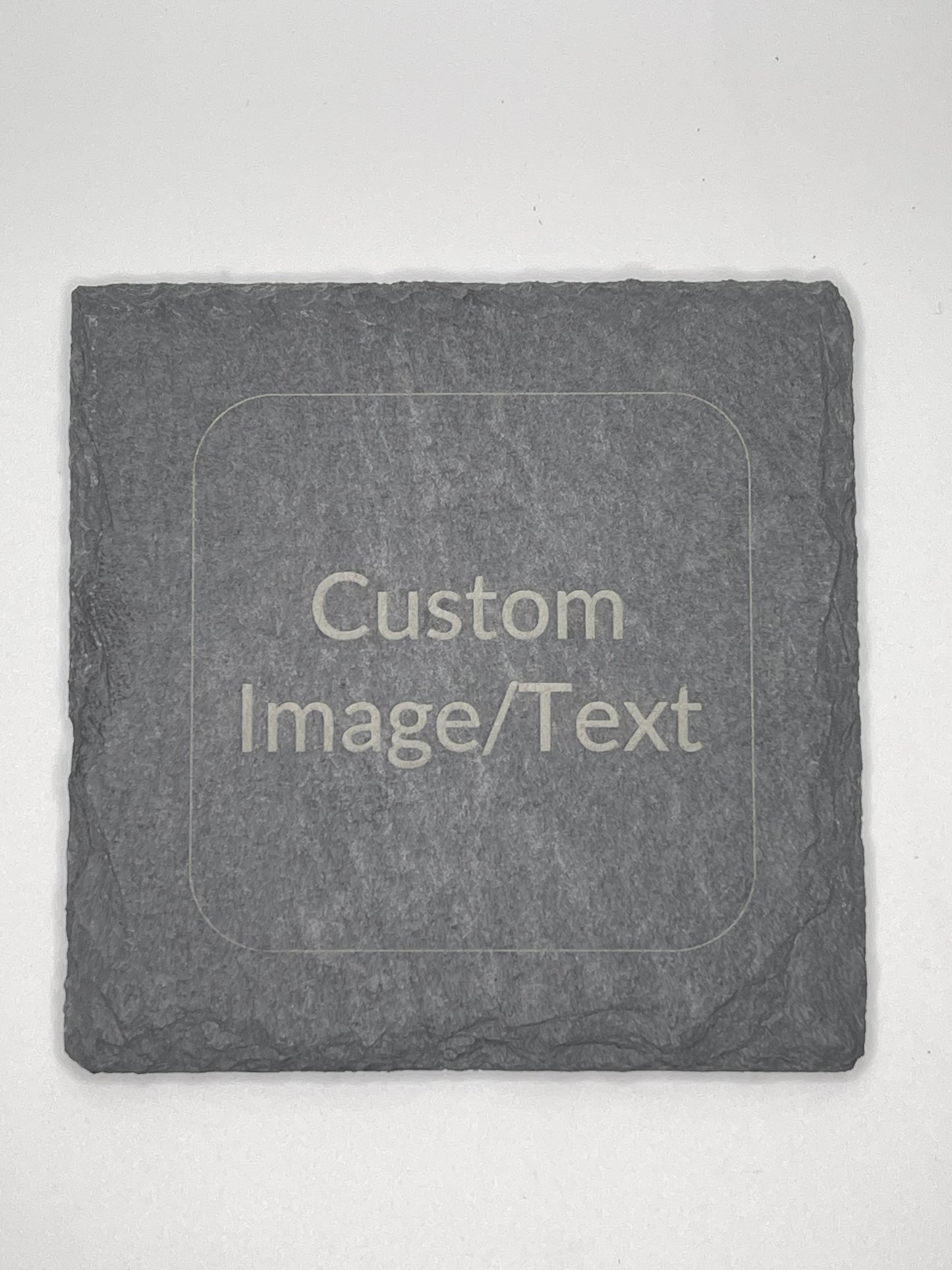 Slate Business Coasters (4" x 4")