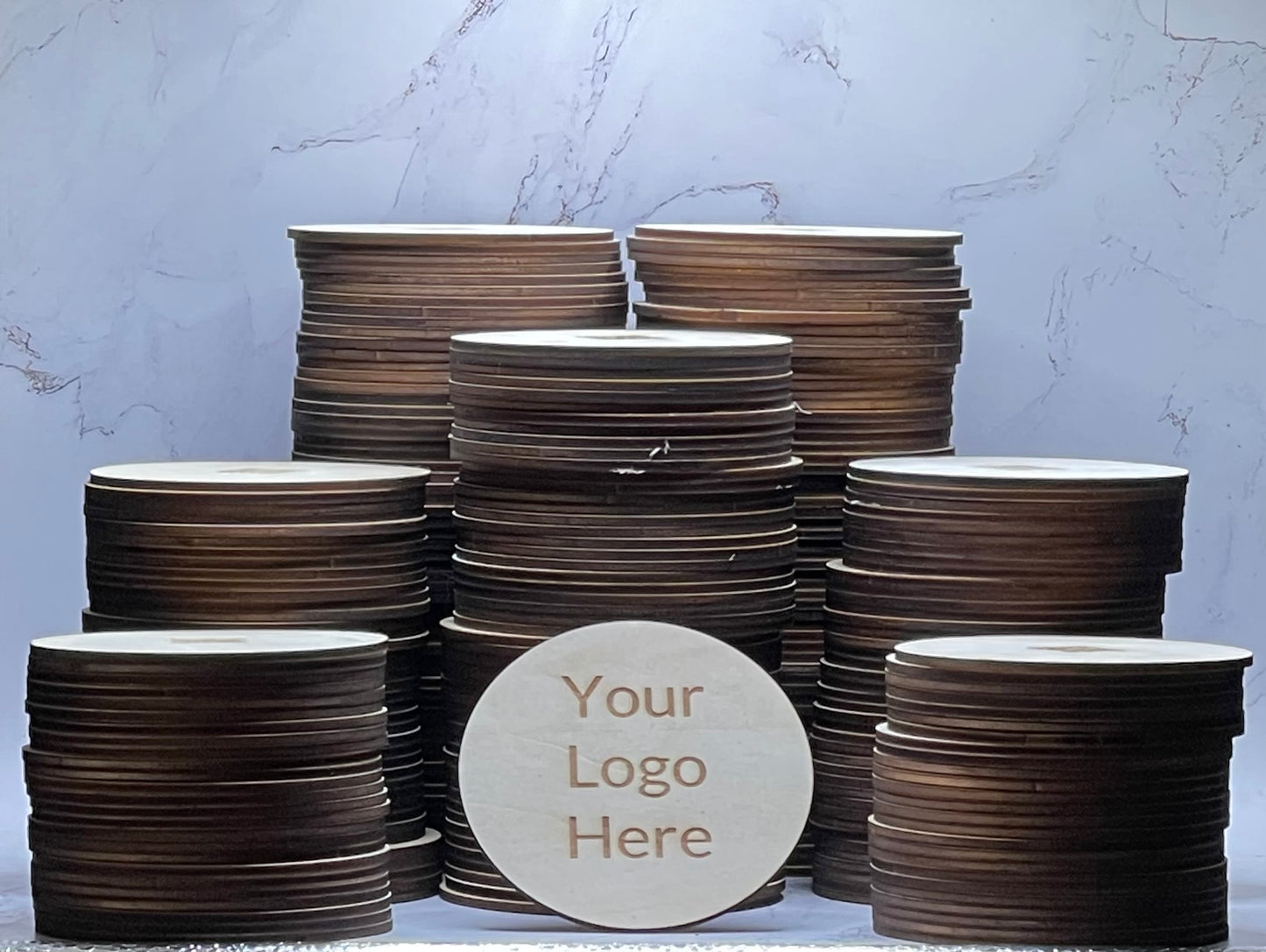 Custom QR Basswood Business Coasters