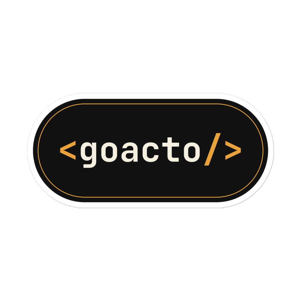 <goacto/> Code Tag Sticker by GOACTO, kiss-cut vinyl with white border, view 3