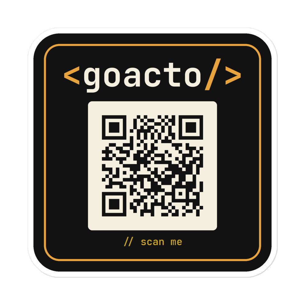 <goacto/> Code QR laptop sticker by GOACTO, kiss-cut vinyl with white border, view 2
