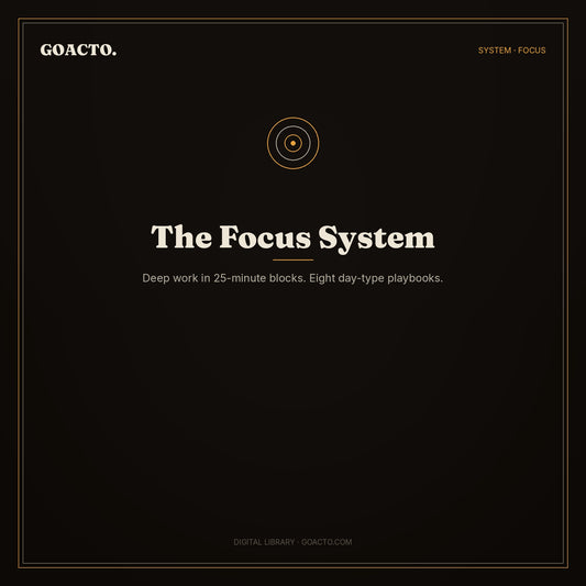 The Focus System cover — GOACTO Digital Library PDF