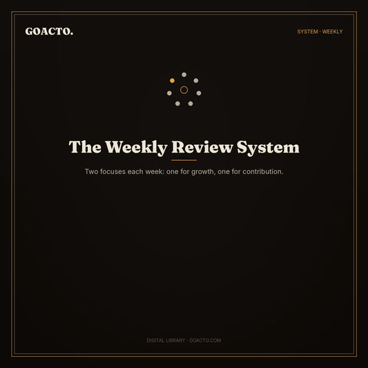 The Weekly Review System cover — GOACTO Digital Library PDF
