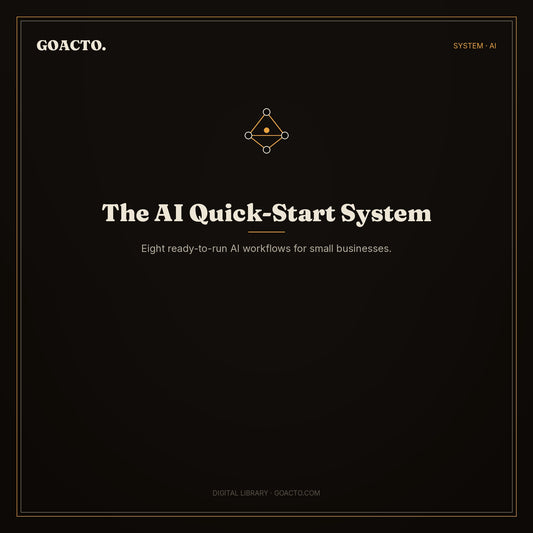 The AI Quick-Start System cover — GOACTO Digital Library PDF