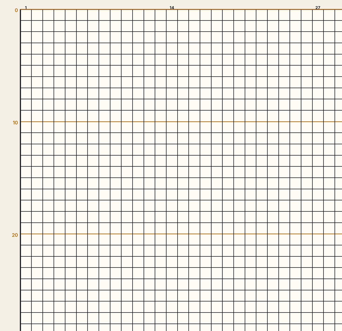 Memento Mori Tracker by GOACTO, close-up of the week grid