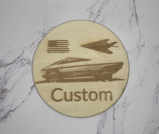 Original Cybertruck Sketch Coaster