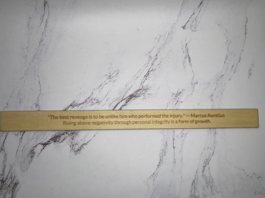 Marcus Aurelius: "The best revenge is to be unlike him who performances the injury." - Inspirational Basswood Plaque by GOACTO