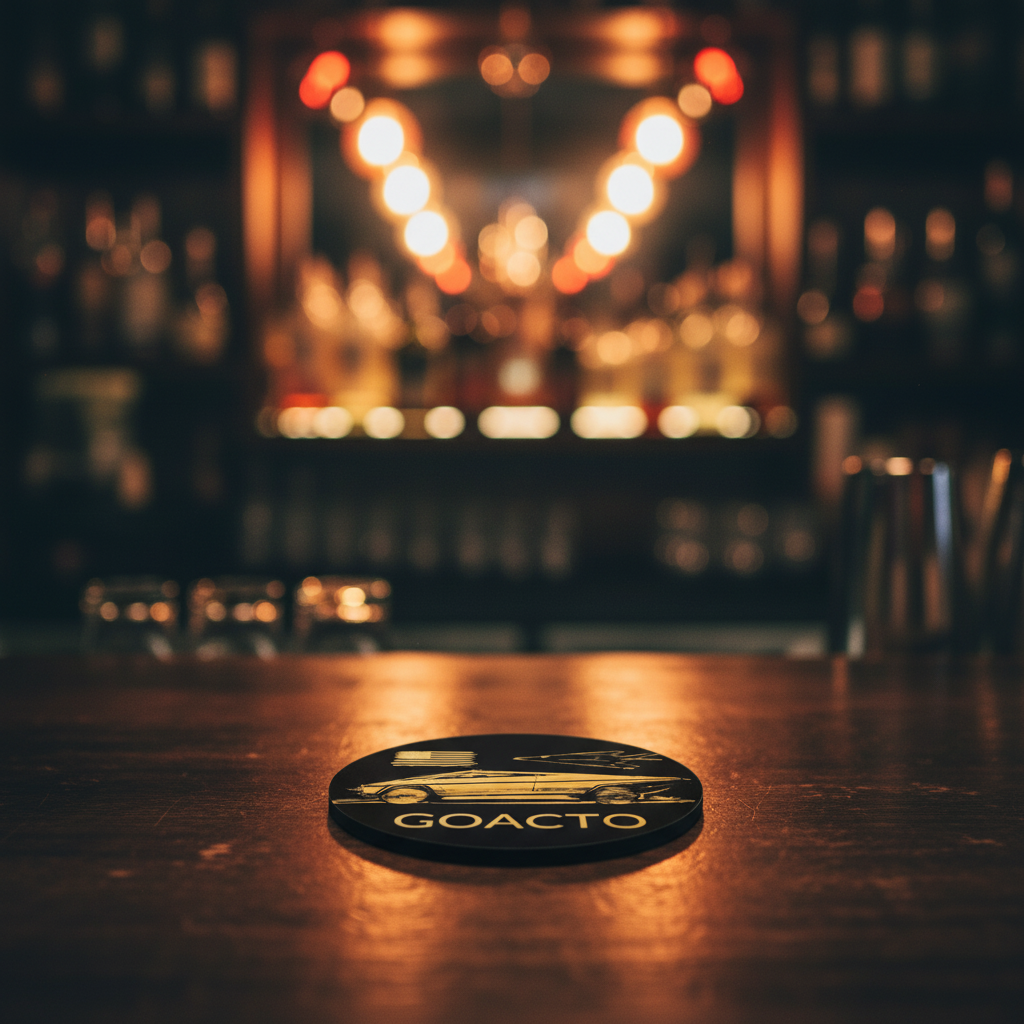 Cybertruck Coaster - Gold on Black Acrylic