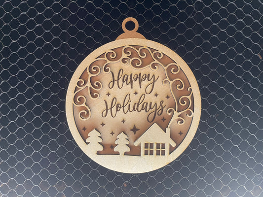 Happy Holidays - Holiday Ornament