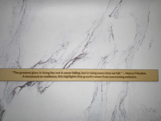 Nelson Mandela: "The greatest glory in living lies not in never failing, but in rising every time we fall." - Inspirational Basswood Plaque by GOACTO