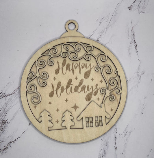 Happy Holidays - Holiday Ornament