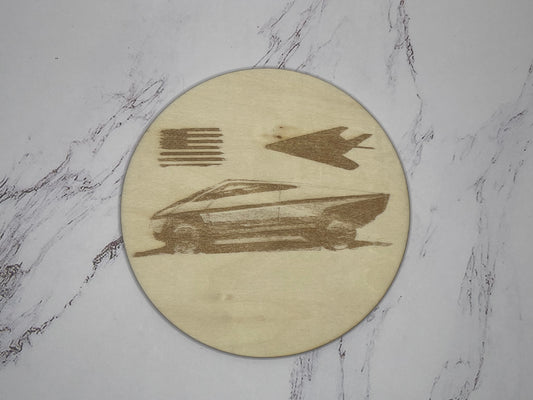 Original Cybertruck Sketch Coaster