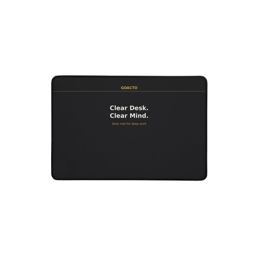 GOACTO Clear Desk Clear Mind Desk Mat, front view