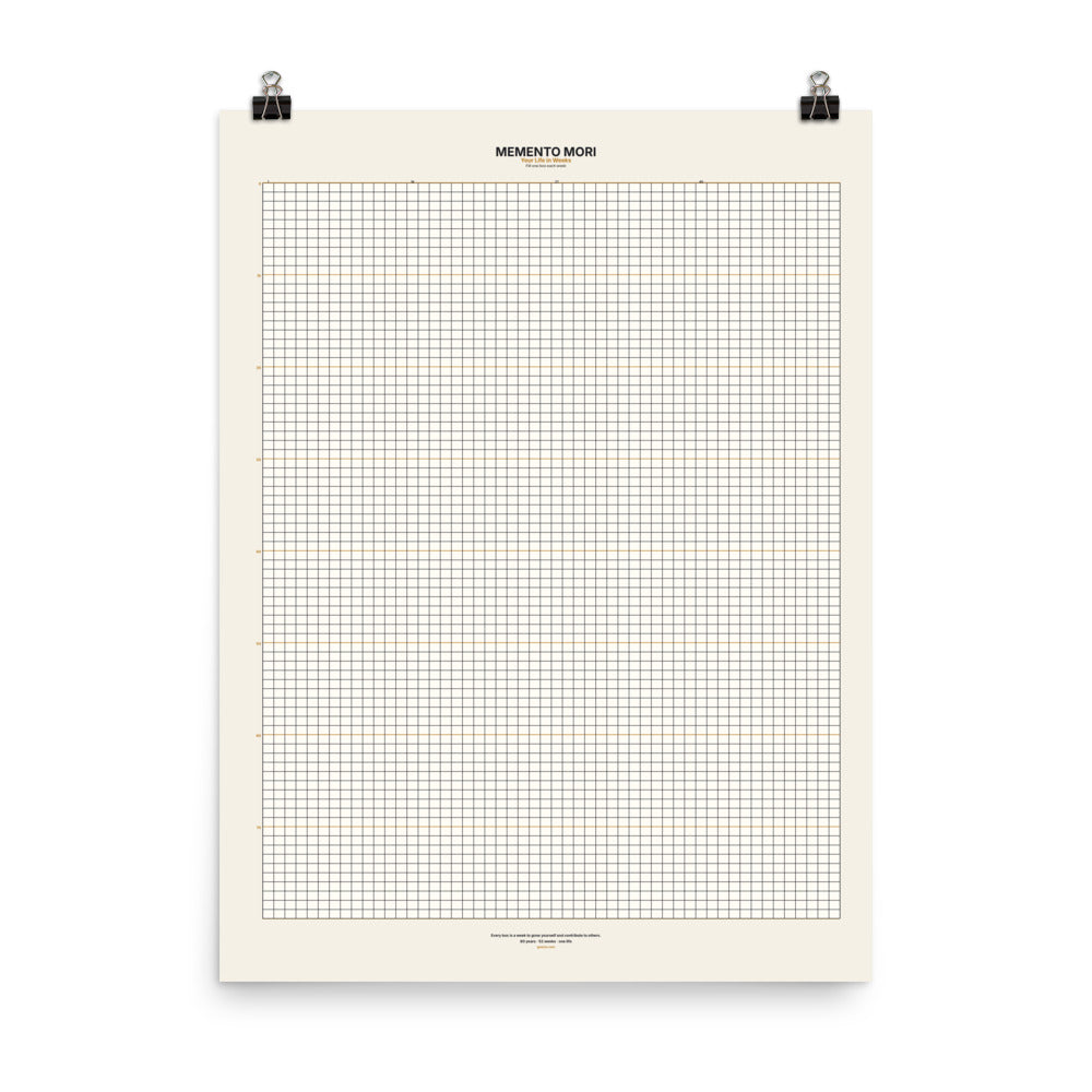 Memento Mori Tracker by GOACTO (18×24), full poster