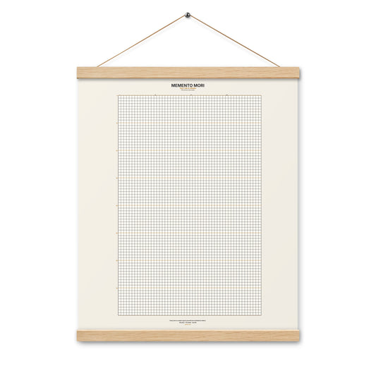 Memento Mori Tracker by GOACTO (16×20, Oak Hanger), front view