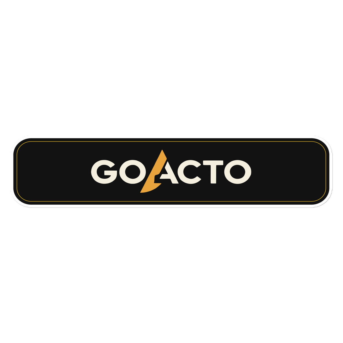 GOACTO Logo Bumper Sticker by GOACTO, kiss-cut vinyl with white border