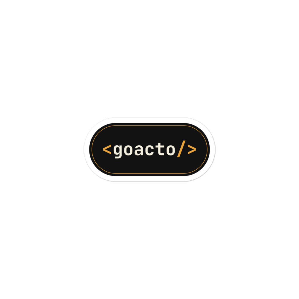 <goacto/> Code Tag Sticker by GOACTO, kiss-cut vinyl with white border