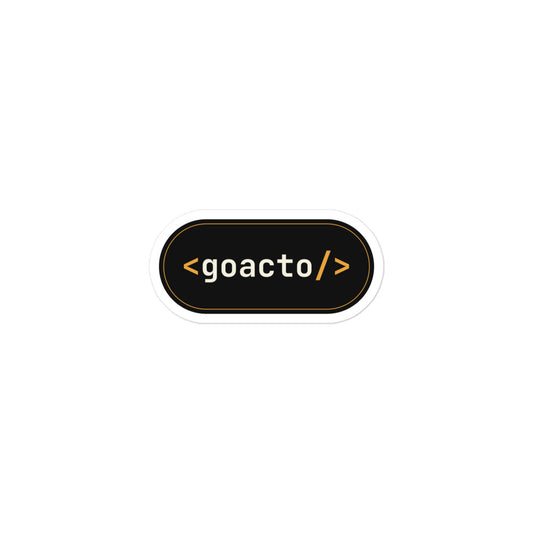 <goacto/> Code Tag Sticker by GOACTO, kiss-cut vinyl with white border