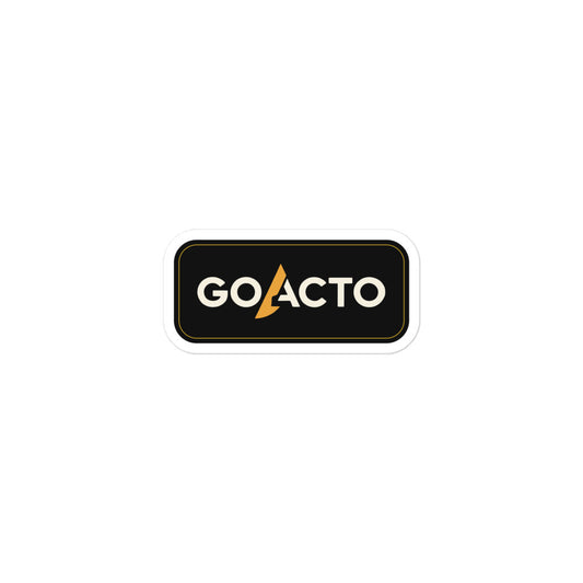 GOACTO Logo Sticker by GOACTO, kiss-cut vinyl with white border
