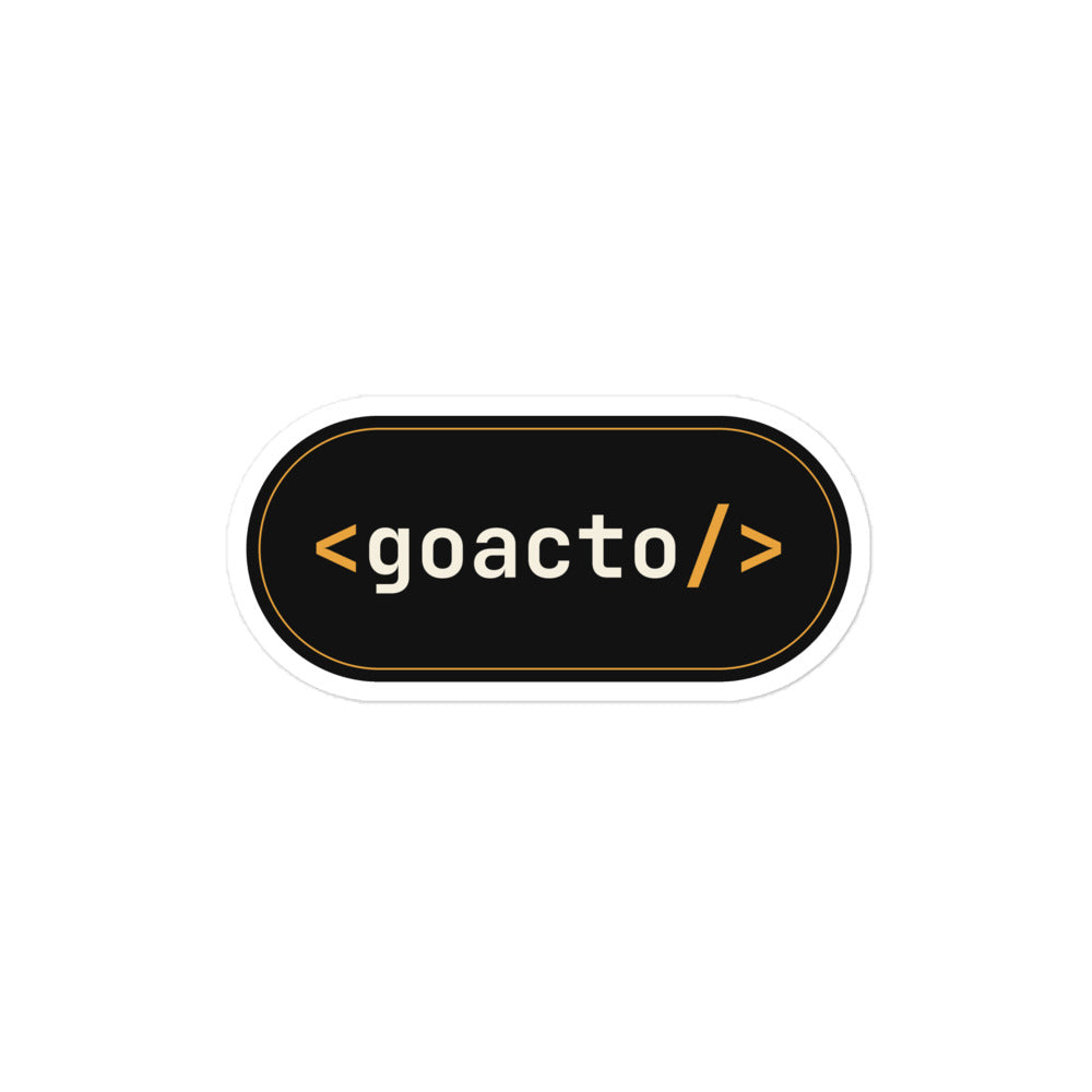 <goacto/> Code Tag Sticker by GOACTO, kiss-cut vinyl with white border, view 2