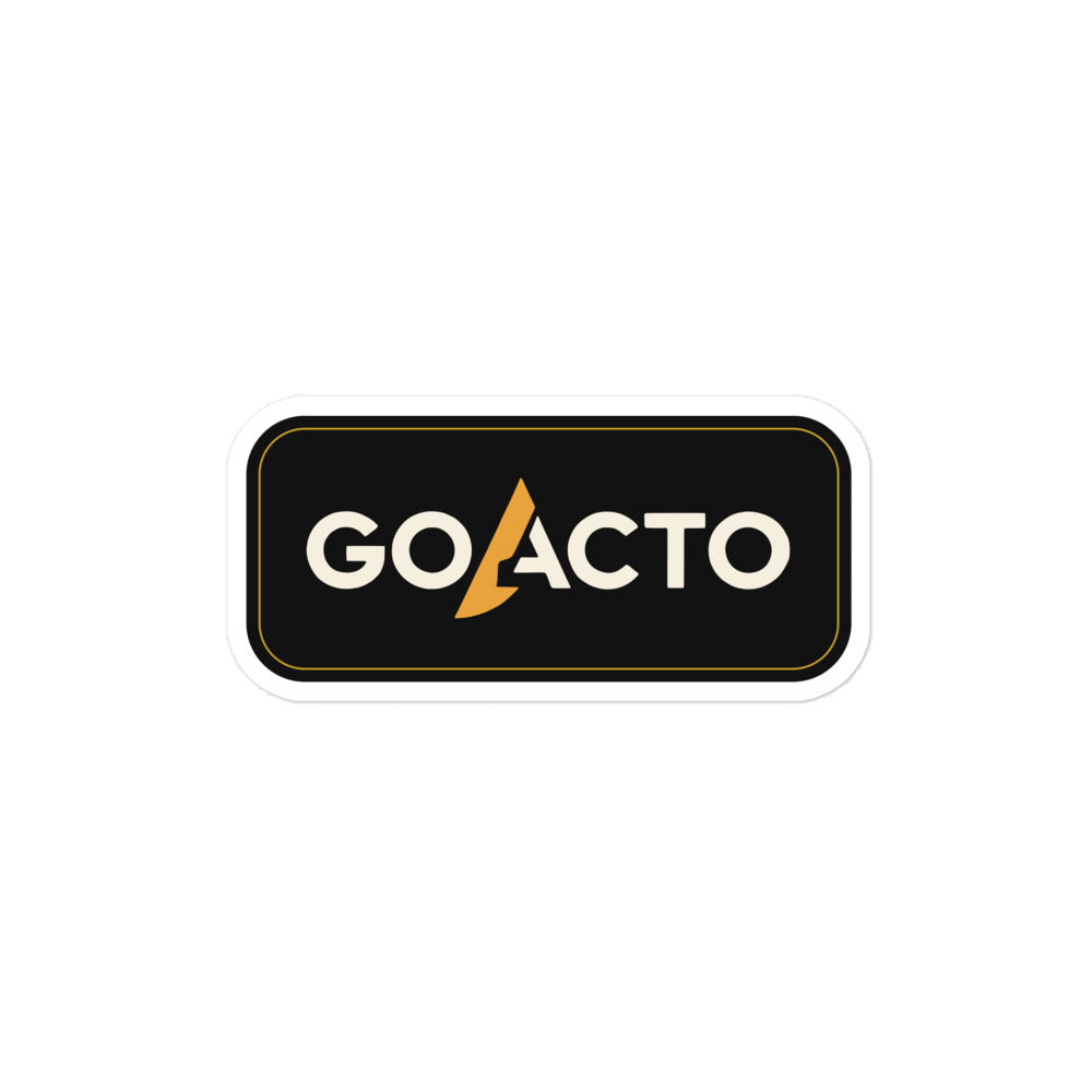 GOACTO Logo Sticker by GOACTO, kiss-cut vinyl with white border, view 2