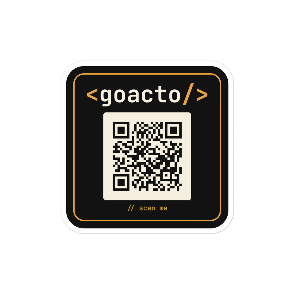 <goacto/> Code QR laptop sticker by GOACTO, kiss-cut vinyl with white border