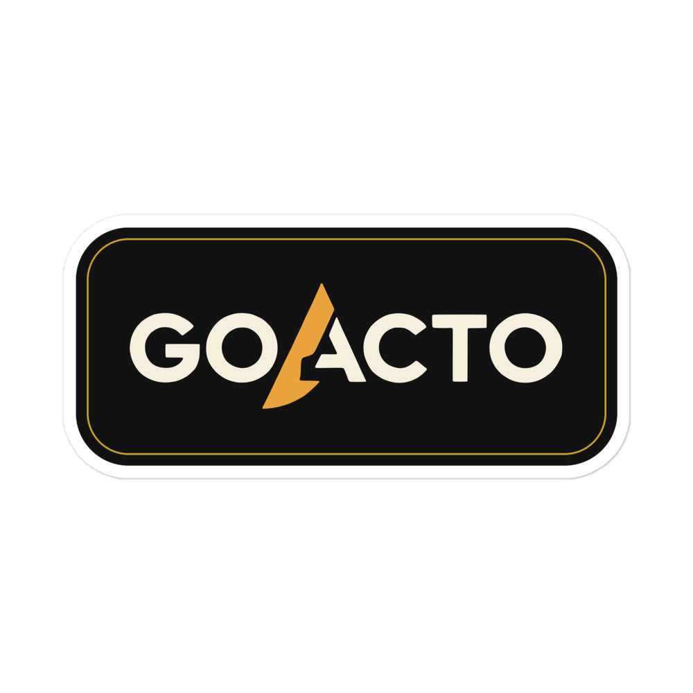 GOACTO Logo Sticker by GOACTO, kiss-cut vinyl with white border, view 3