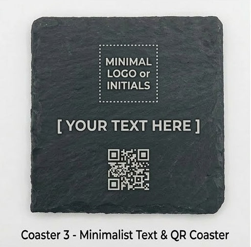 Slate Business Coasters (4" x 4")