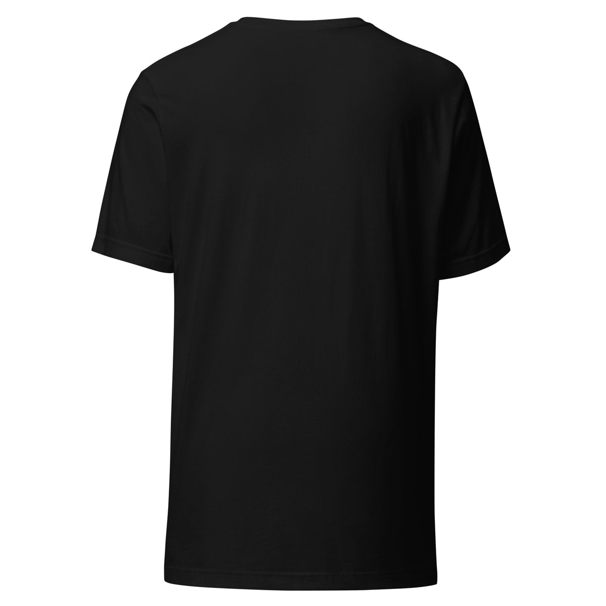 git commit Tee, black, back view, plain black back with no print